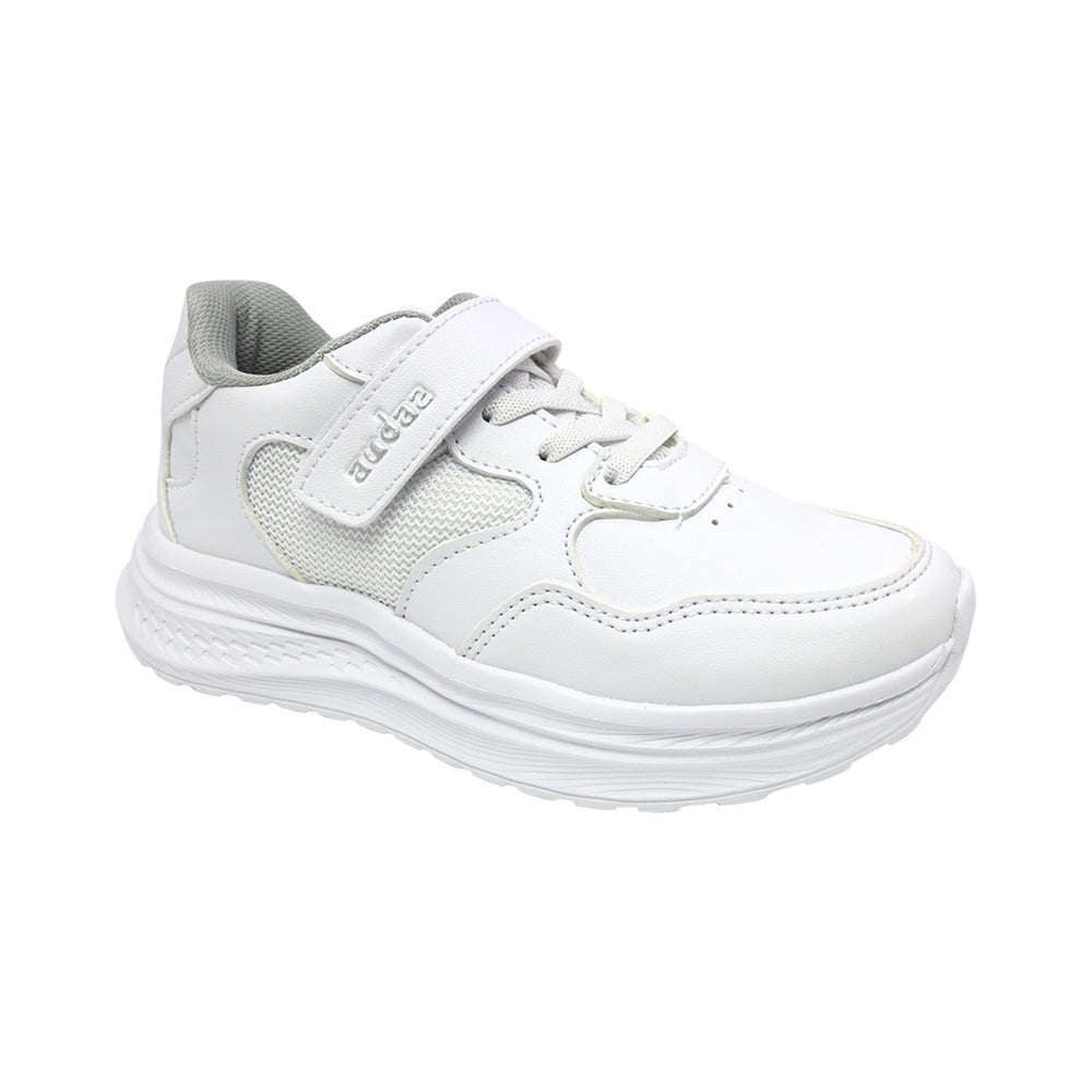 TENIS AUDAZ PARA NIÑO SINTÉTICO BLANCO CHICAGO CON TIRA DE CONTACTO