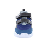 Tenis Audaz para niño en sintético azul Waffle con doble tira de contacto