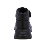 BOTA AUDAZ PARA NIÑO DE PIEL COLOR NEGRO SUELA NEMO CON TIRA DE CONTACTO