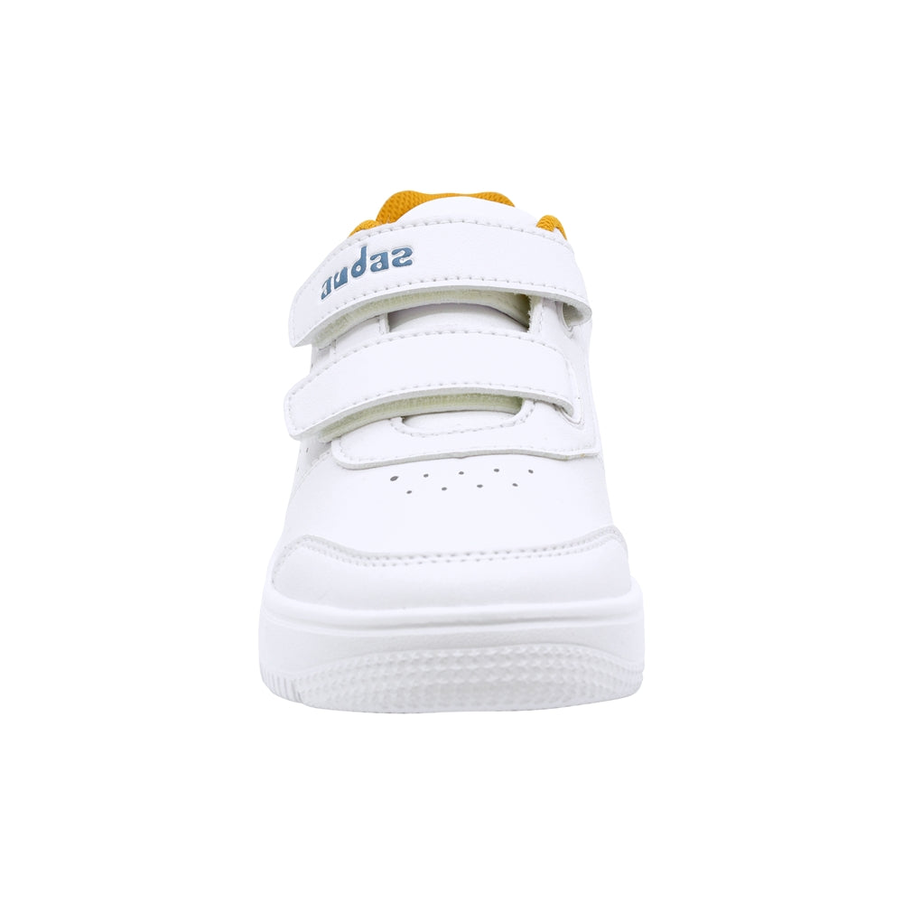 TENIS AUDAZ PARA NIÑO DE SINTÉTICO COLOR BLANCO TACHI CON DOBLE TIRA DE CONTACTO