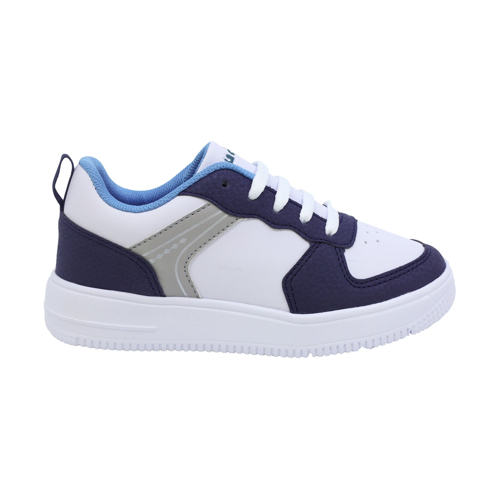 TENIS AUDAZ PARA NIÑO COLOR BLANCO AZUL DE SINTÉTICO AF1 CON AGUJETA