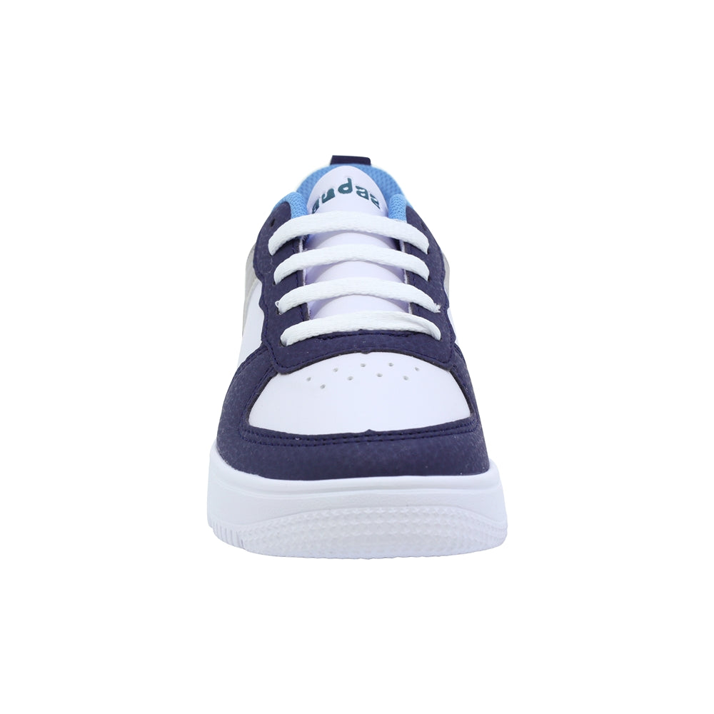 TENIS AUDAZ PARA NIÑO COLOR BLANCO AZUL DE SINTÉTICO AF1 CON AGUJETA