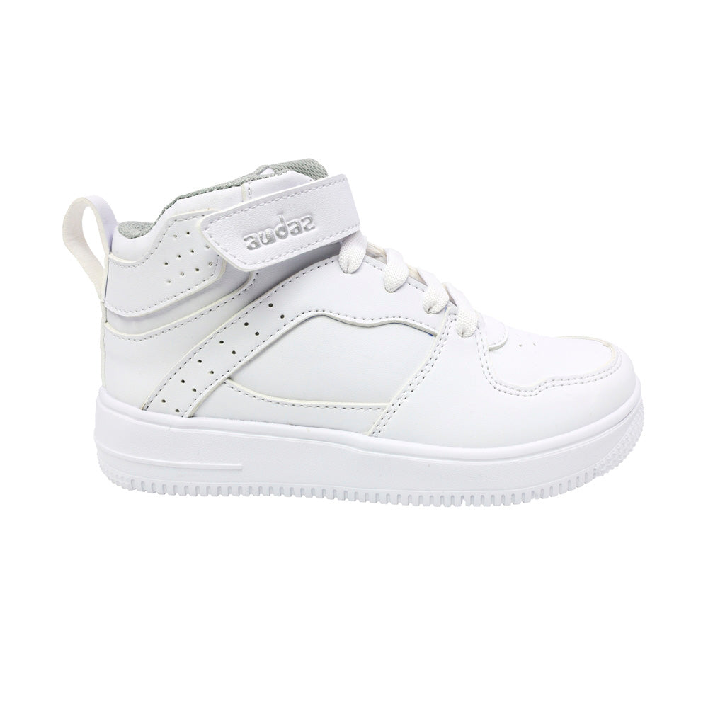 TENIS AUDAZ PARA NIÑO SINTÉTICO BLANCO AF1 CON TIRA DE CONTACTO