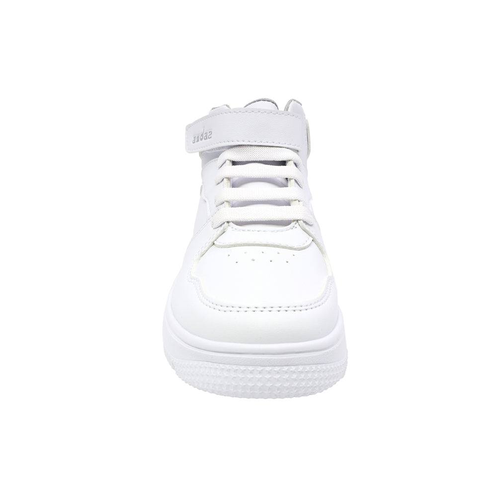 TENIS AUDAZ PARA NIÑO SINTÉTICO BLANCO AF1 CON TIRA DE CONTACTO