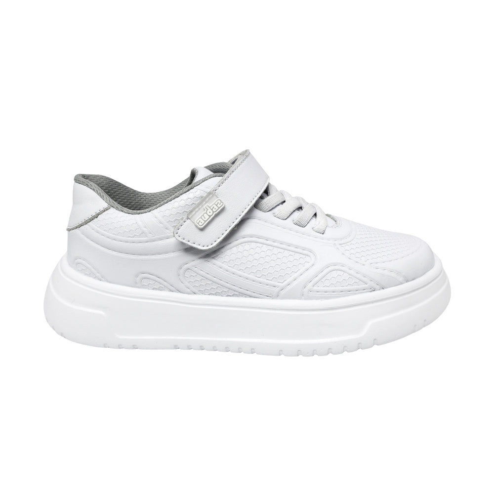 TENIS AUDAZ PARA NIÑO PIEL BLANCO RAPTOR CON TIRA DE CONTACTO