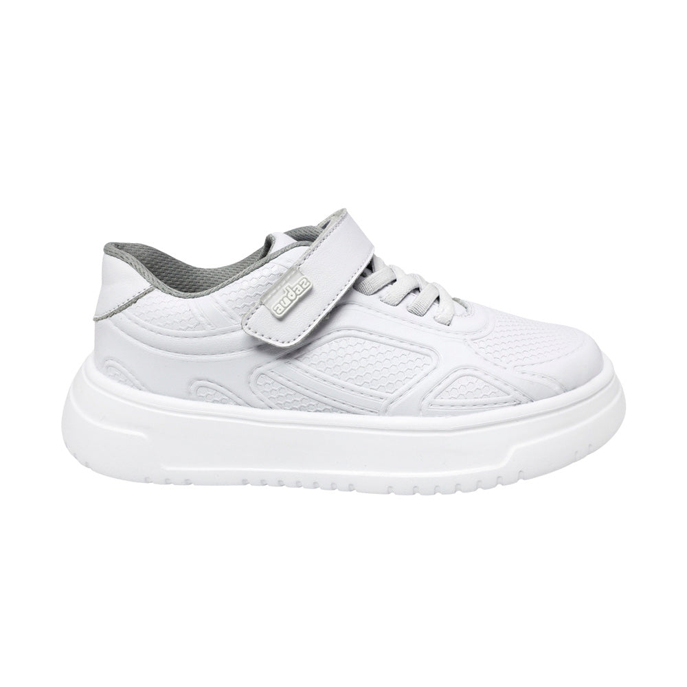 TENIS AUDAZ PARA NIÑO PIEL BLANCO RAPTOR CON TIRA DE CONTACTO