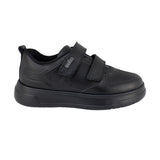 TENIS AUDAZ PARA NIÑO PIEL NEGRO ALFA CON DOBLE TIRA DE CONTACTO