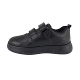 TENIS AUDAZ PARA NIÑO PIEL NEGRO ALFA CON DOBLE TIRA DE CONTACTO