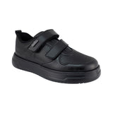 TENIS AUDAZ PARA NIÑO PIEL NEGRO ALFA CON DOBLE TIRA DE CONTACTO