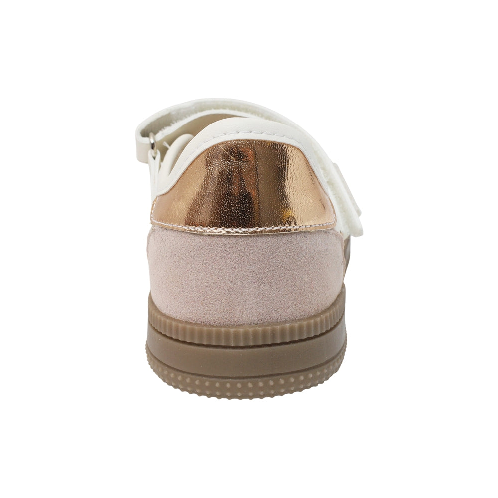 SNEAKERINAS COQUETA PARA NIÑA EN SINTÉTICO COLOR BEIGE ZUMBA CON TIRA DE CONTACTO