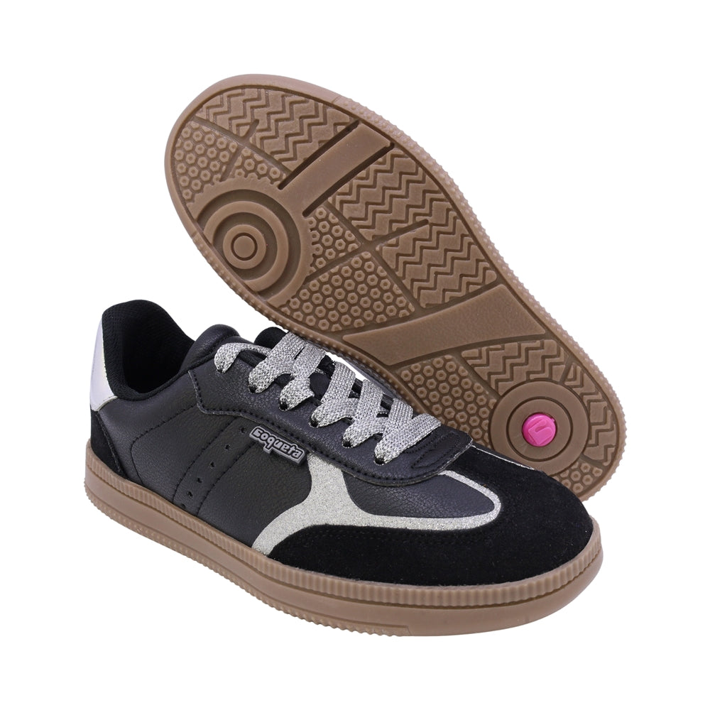 TENIS COQUETA PARA NIÑA EN SINTÉTICO COLOR NEGRO ZUMBA CON AGUJETA