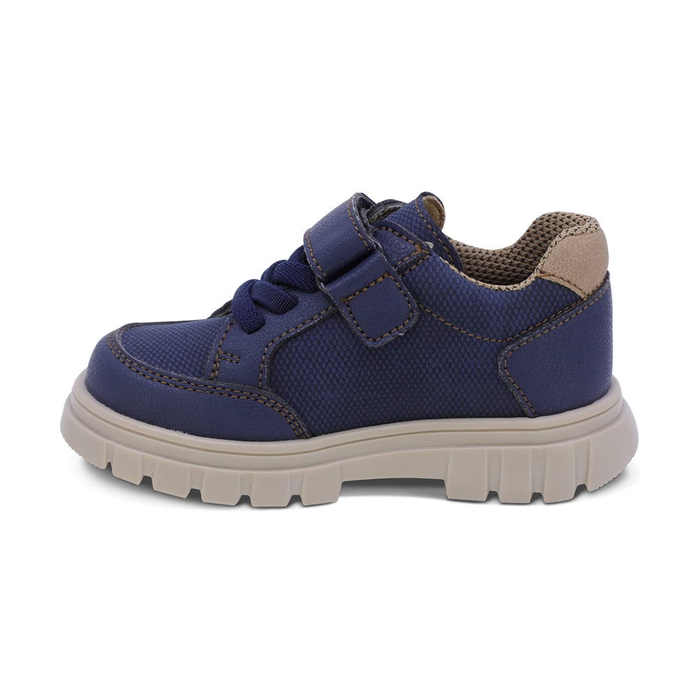 TENIS AUDAZ PARA NIÑO DE SINTÉTICO COLOR AZUL THUNDER CON DISEÑO ROBUSTO