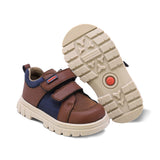 TENIS PARA NIÑO DE SINTÉTICO COLOR CAFÉ CLARO THUNDER CON DOBLE TIRA DE CONTACTO