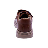 TENIS AUDAZ PARA NIÑO COLOR CAFÉ CLARO DE PIEL THUNDER CON TIRA DE CONTACTO