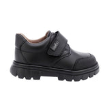 ZAPATO ESCOLAR AUDAZ PARA NIÑO PIEL NEGRO THUNDER CON TIRA DE CONTACTO