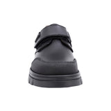 ZAPATO ESCOLAR AUDAZ PARA NIÑO PIEL NEGRO THUNDER CON TIRA DE CONTACTO