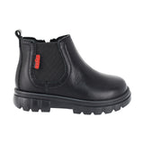 BOTA AUDAZ PARA NIÑO EN PIEL COLOR NEGRO THUNDER CON ELÁSTICO