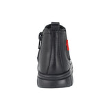 BOTA AUDAZ PARA NIÑO EN PIEL COLOR NEGRO THUNDER CON ELÁSTICO