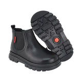 BOTA AUDAZ PARA NIÑO EN PIEL COLOR NEGRO THUNDER CON ELÁSTICO