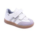 TENIS COQUETA PARA NIÑA COLOR PLATA DE SINTÉTICO SMITH CON TIRA DE CONTACTO