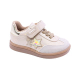 TENIS COQUETA PARA NIÑA COLOR ORO DE SINTÉTICO SMITH CON TIRA DE CONTACTO