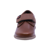ZAPATO AUDAZ PARA NIÑO COLOR CAFÉ CLARO DE PIEL CLICK CON TIRA DE CONTACTO