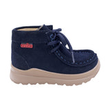 BOTA AUDAZ PARA NIÑO EN PIEL COLOR AZUL TOKIO CON AGUJETA