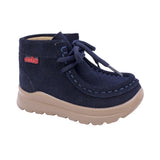BOTA AUDAZ PARA NIÑO EN PIEL COLOR AZUL TOKIO CON AGUJETA