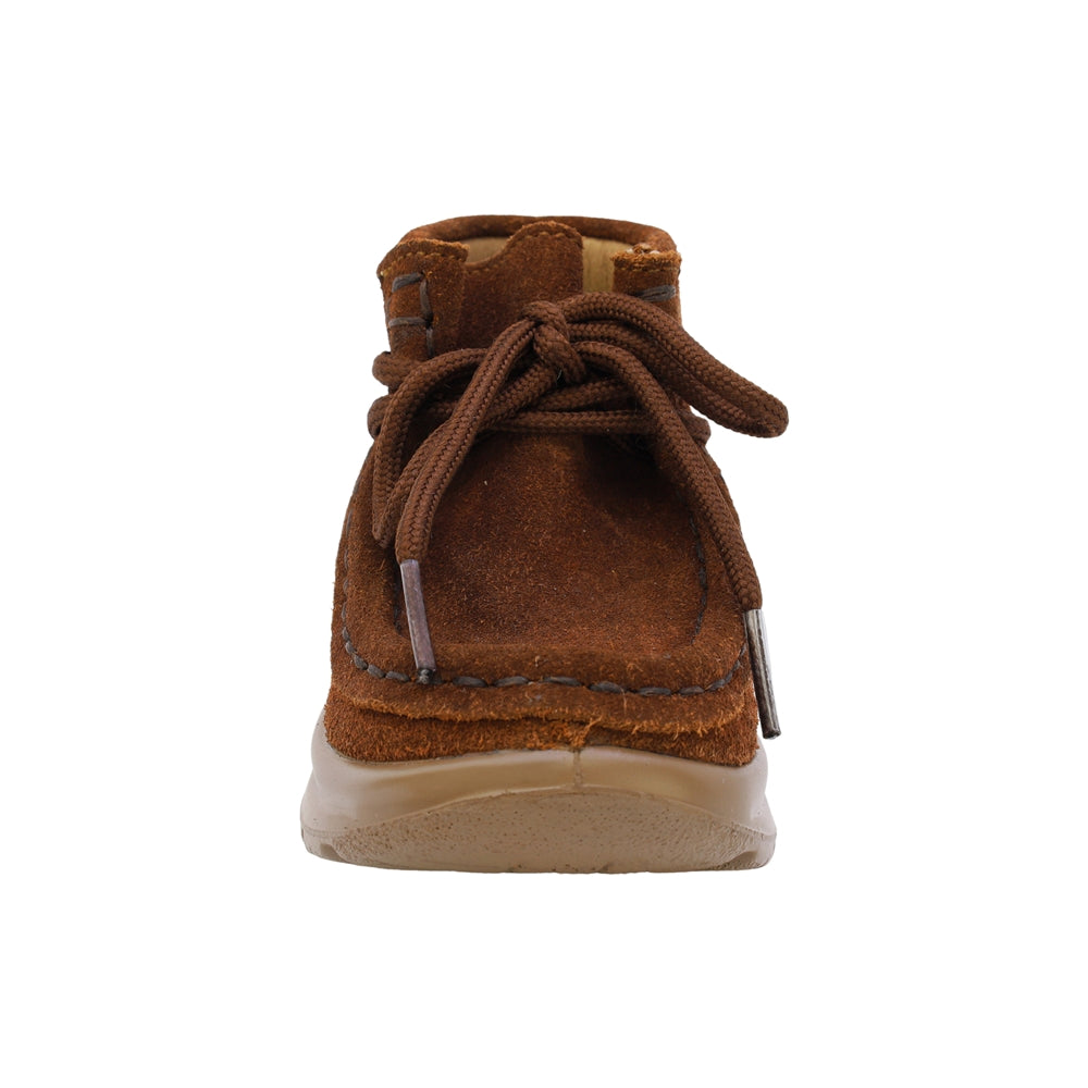 BOTA AUDAZ PARA NIÑO EN PIEL COLOR LADRILLO TOKIO CON AGUJETA