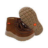 BOTA AUDAZ PARA NIÑO EN PIEL COLOR LADRILLO TOKIO CON AGUJETA