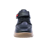 BOTA AUDAZ PARA NIÑO EN PIEL COLOR NEGRO TOKIO CON AGUJETA Y TIRA DE CONTACTO