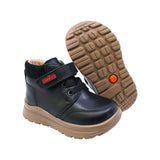 BOTA AUDAZ PARA NIÑO EN PIEL COLOR NEGRO TOKIO CON AGUJETA Y TIRA DE CONTACTO