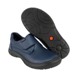 ZAPATO ESCOLAR AUDAZ PARA NIÑO PIEL AZUL MONKEY CON TIRA DE CONTACTO