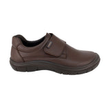 ZAPATO ESCOLAR AUDAZ PARA NIÑO PIEL CAFE MONKEY CON TIRA DE CONTACTO