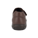 ZAPATO ESCOLAR AUDAZ PARA NIÑO PIEL CAFE MONKEY CON TIRA DE CONTACTO