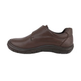 ZAPATO ESCOLAR AUDAZ PARA NIÑO PIEL CAFE MONKEY CON TIRA DE CONTACTO