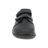 ZAPATO ESCOLAR AUDAZ PARA NIÑO PIEL NEGRO MONKEY CON DOBLE TIRA DE CONTACTO