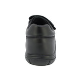 ZAPATO ESCOLAR AUDAZ PARA NIÑO PIEL NEGRO MONKEY CON DOBLE TIRA DE CONTACTO