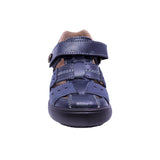 SANDALIA AUDAZ PARA NIÑO COLOR AZUL DE PIEL CASTOR CON TIRA DE CONTACTO
