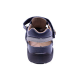 SANDALIA AUDAZ PARA NIÑO COLOR AZUL DE PIEL CASTOR CON TIRA DE CONTACTO
