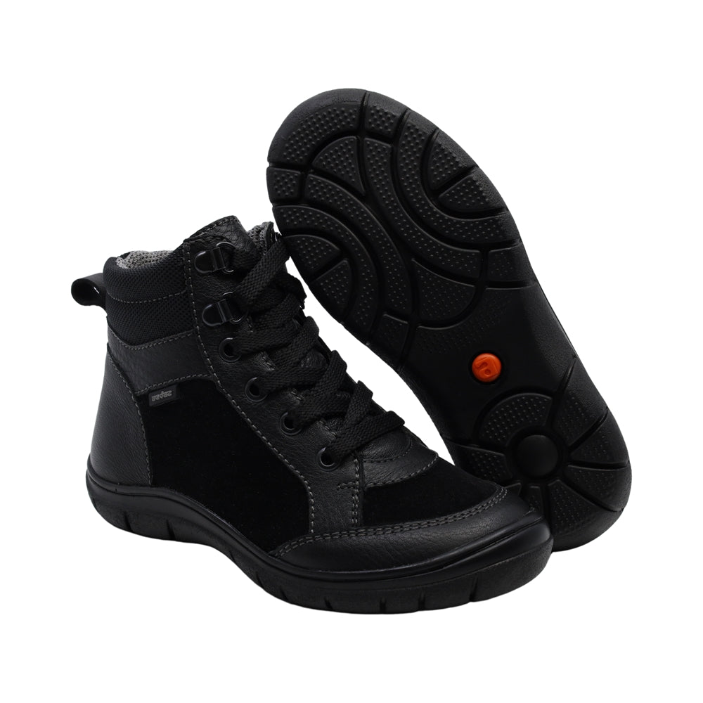 Bota Audaz para niño de piel negro Monkey con agujetas