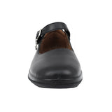 ZAPATO ESCOLAR COQUETA PARA NIÑA PIEL NEGRO VALENCIA CON HEBILLA