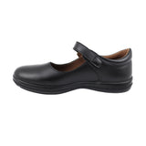 ZAPATO ESCOLAR COQUETA PARA NIÑA PIEL NEGRO VALENCIA CON HEBILLA