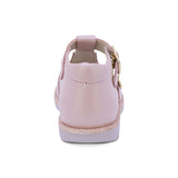 ZAPATO COQUETA PARA NIÑA DE PIEL COLOR ROSA RONDY CON HEBILLA