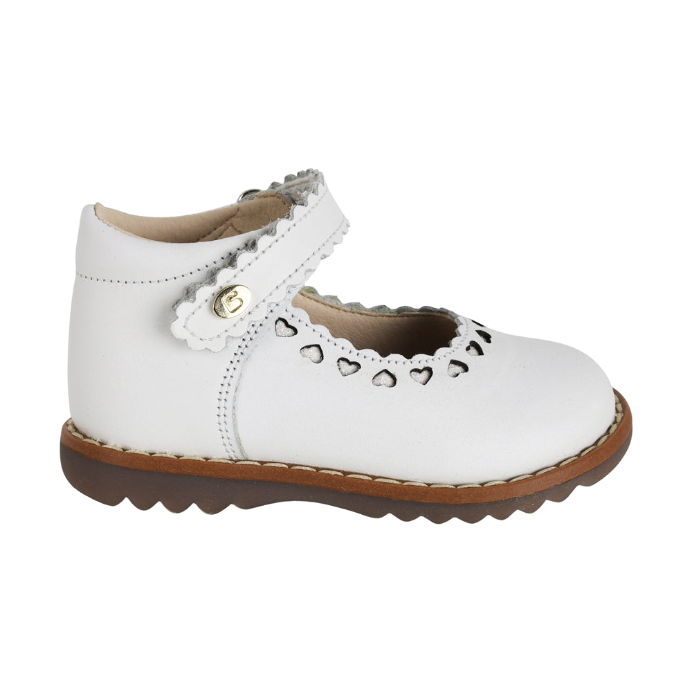 BALERINA COQUETA PARA NIÑA EN PIEL COLOR BEIGE RONDY CON TIRA DE CONTACTO