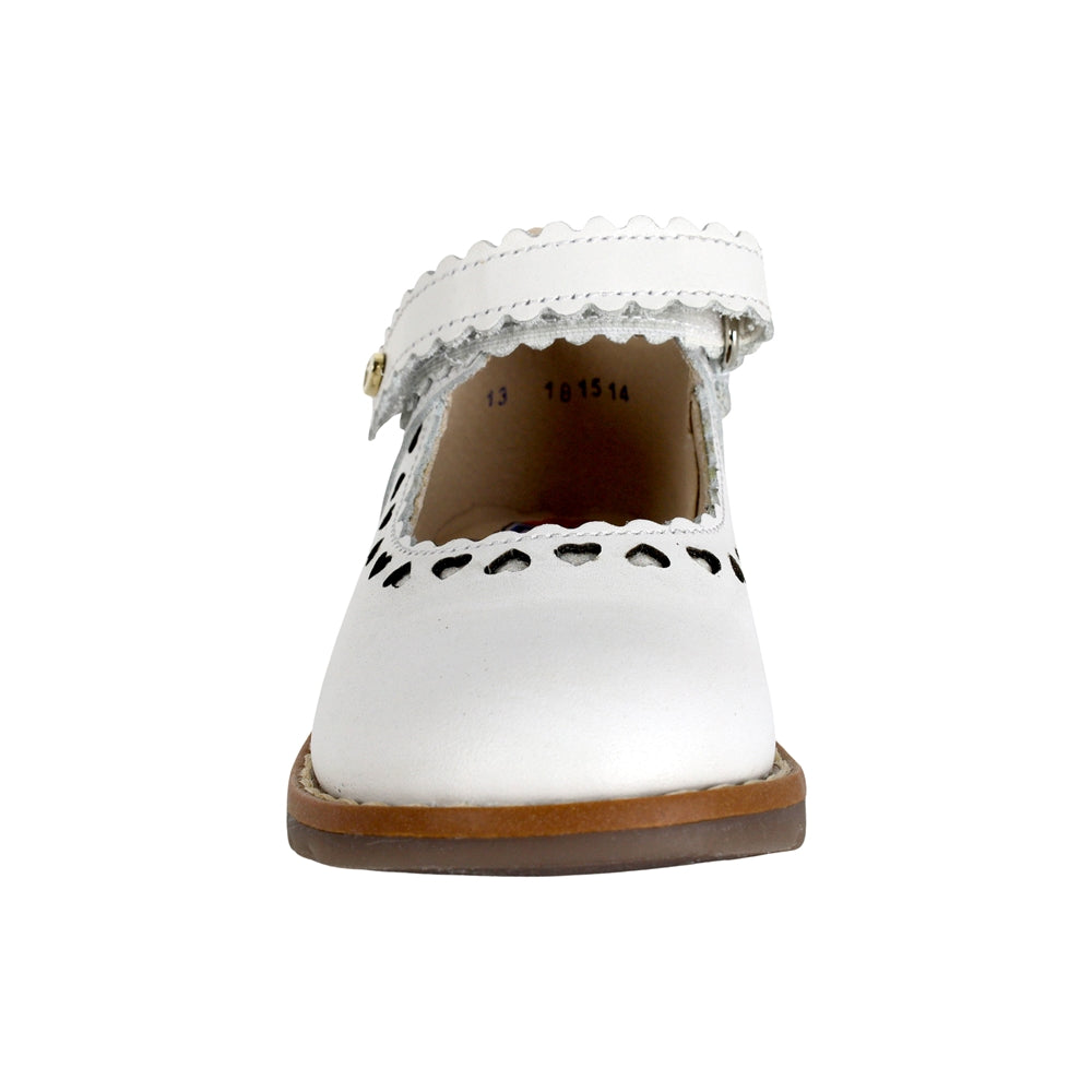 BALERINA COQUETA PARA NIÑA EN PIEL COLOR BEIGE RONDY CON TIRA DE CONTACTO