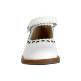 BALERINA COQUETA PARA NIÑA EN PIEL COLOR BEIGE RONDY CON TIRA DE CONTACTO