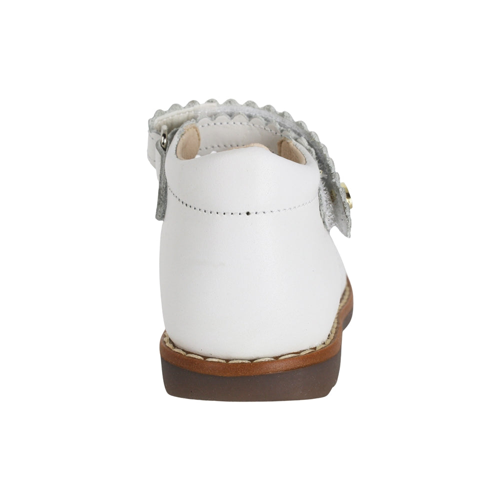 BALERINA COQUETA PARA NIÑA EN PIEL COLOR BEIGE RONDY CON TIRA DE CONTACTO