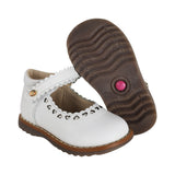 BALERINA COQUETA PARA NIÑA EN PIEL COLOR BEIGE RONDY CON TIRA DE CONTACTO