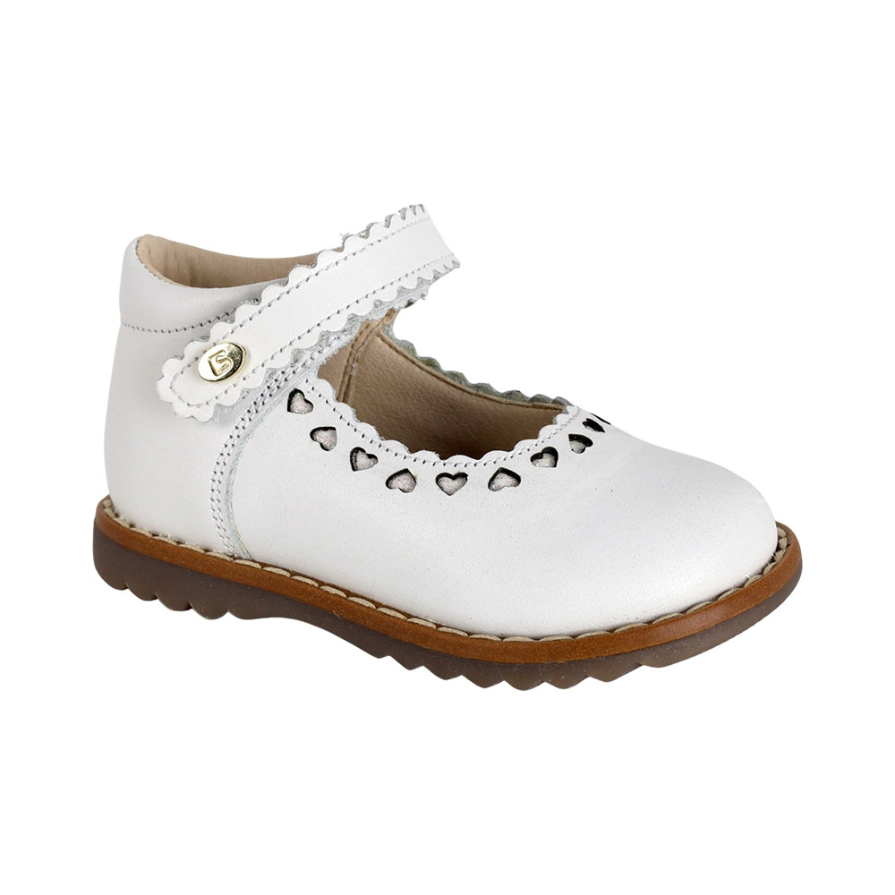 BALERINA COQUETA PARA NIÑA EN PIEL COLOR BEIGE RONDY CON TIRA DE CONTACTO